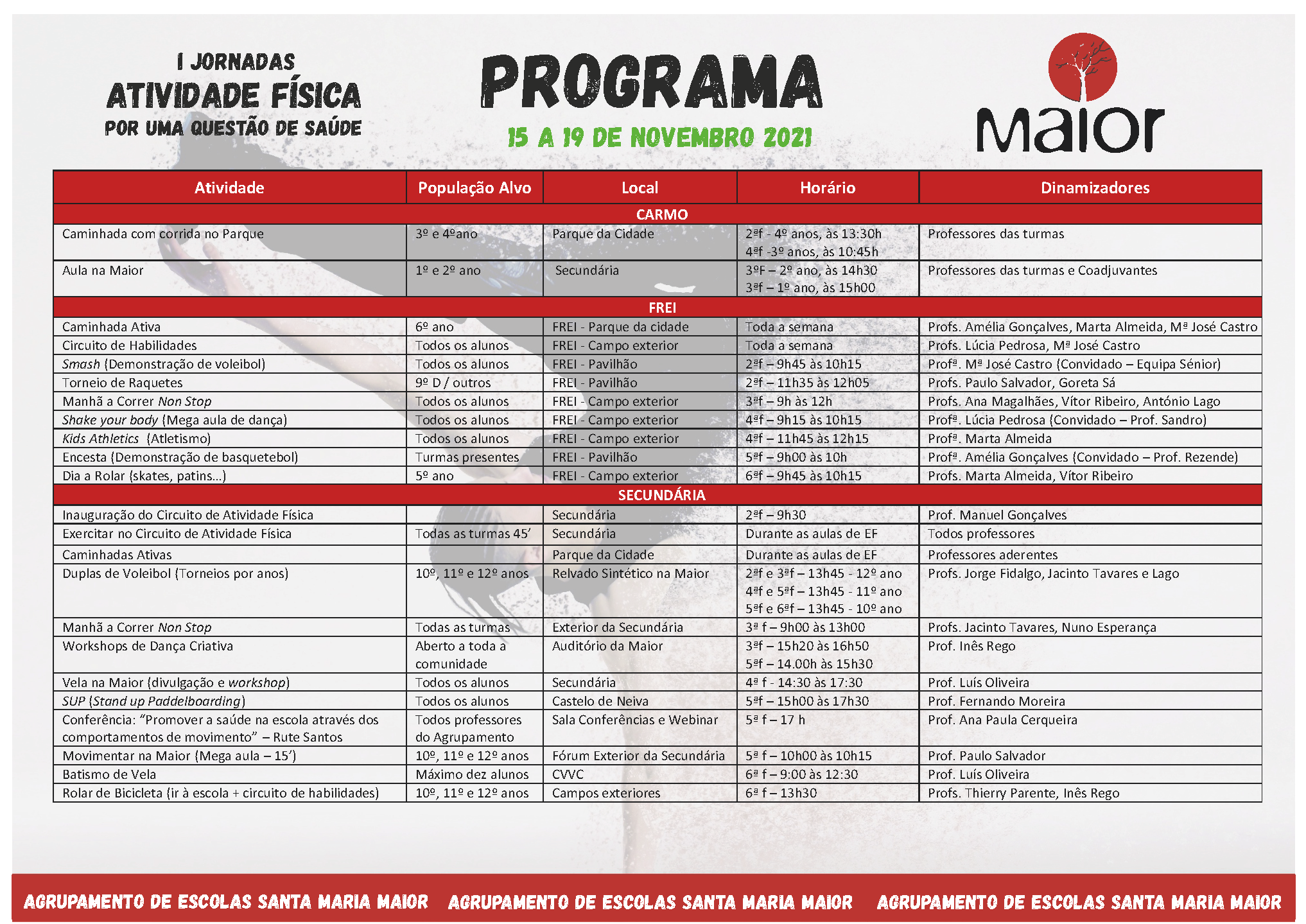 programa actividade fisica